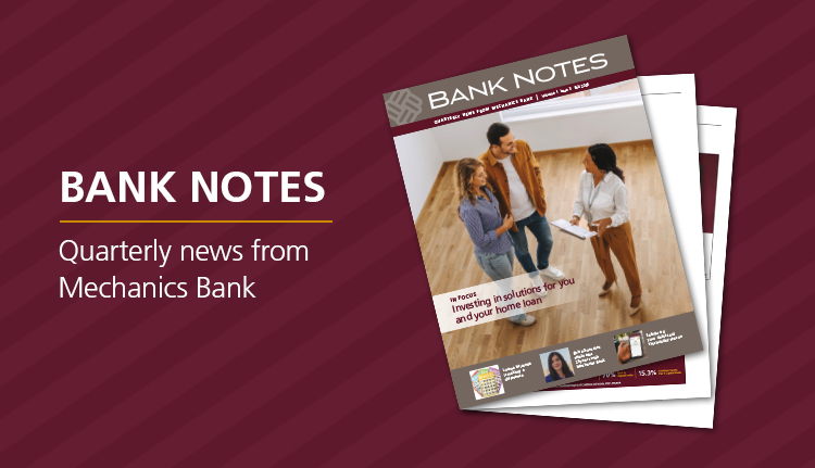 graphic to promote quarterly newsletter "Bank Notes" for fall 2024