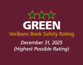 green star rating from Veribanc Bank as of December 2025